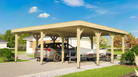 Leimholz Flachdach Carport 615