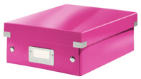 Organisationsbox Click & Store WOW, Klein, Graukarton, pink