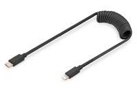 Digitus Kabel spiralny USB 2.0 – USB-C na Lightning