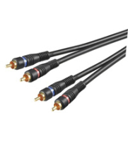 Goobay AVK 132-1000 10.0m audio kabel 10 m 2 x RCA Zwart