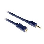 C2G 0.5m Velocity 3.5mm Stereo Audio Extension Cable M/F cavo audio 0,5 m Nero