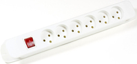 Microconnect GRUELM6H000 power extension 6 AC outlet(s) White