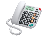 MaxCom KXT480 Telefon analogowy Nazwa i identyfikacja dzwoniącego Biały