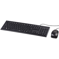 Hama | Kit teclado y ratón con cable Cortino ESP, color negro