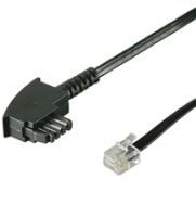 Goobay 3m TAE-F/RJ11 Cable Schwarz