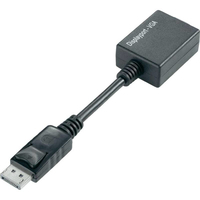 Techly IADAP-DSP-250 câble vidéo et adaptateur 0,07 m DisplayPort 2 x VGA (D-Sub) Noir