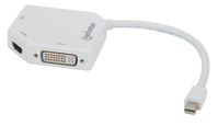 Manhattan 207362 adaptador de cable de vídeo 0,25 m Mini DisplayPort DVI-I + VGA (D-Sub) + HDMI Blanco