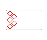 Brother LTZ12055F5PI etiket Rechthoek Wit, Rood