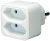 Brennenstuhl 1508030 adapter wtyczek zasilających Biały