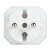 LogiLink LPS218 power extension 2 AC outlet(s) Indoor White