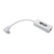 Tripp Lite U436-06N-GBW-RA USB-C to Gigabit Network Adapter with Right Angle USB-C, Thunderbolt 3 Compatibility - White