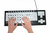 Ergoline 3405000-BLK teclado Oficina USB QWERTY Inglés Negro, Blanco