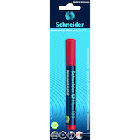 Marker permanentny SCHNEIDER Maxx 133, ścięty, 1-4mm, blister, czerwony