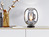 LED Tischlampe Industrial mit Glaskugel Rauchglas - Höhe 27cm