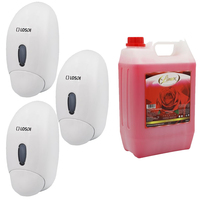 Push-Button Soap Dispensers - Pack of 3 - 900ml Capacity with Antibacterial Hand Wash - Jasmine