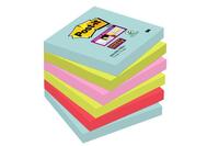 Post-It Super Sticky Notes 76x76mm 90 Sheets Miami Colours (Pack 6)