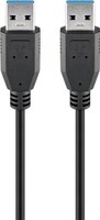 USB 3.0 SuperSpeed-Kabel, Schwarz, 5 m - USB 3.0-Stecker (Typ A) > USB 3.0-Stecker (Typ A)