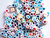 Cuentas de plastico abecedario forma de cubo 6 mm bolsa de 300 unidades colores surtidos