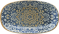 Platte Alhambra oval; 19x11 cm (LxB); blau/weiß/braun; oval; 12 Stk/Pck