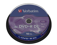 Verbatim DVD+R 8x D/L 10pk Spindle