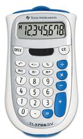 Ti-1706 Sv Calculator Desktop , Basic Silver, White ,