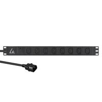 19´´ 8-way c13 outlets with , 2-meter 3G1.5mm2 cable with ,