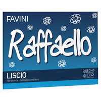 Album da Disegno Raffaello Favini - 24x33 cm - Liscio - 100 g - A103614 (Bianco