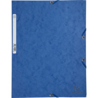 Sammelmappen mit Gummizug und 3 Klappen, Colorspan-Karton 400g/m2, für DIN A4 - Blau