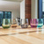 LEONARDO Trinkglas SORA Set aus 6 bunt sortierten Wassergläsern, Ø 7 cm, Höhe 10 cm, 6er Set, spülmaschinenfest, 047289