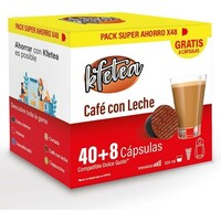 CAFÉ CON LECHE DOLCE GUSTO COMPATIBLE MARCA KFETEA 48 CÁPSULAS