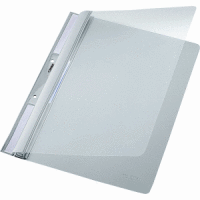 Einhängehefter A4 2 kurze Beschriftungsfenster PVC grau