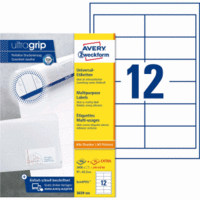 Universal-Etiketten ultragrip 97x42,3 mm VE=2.640 Etiketten / 220 Bogen weiß