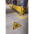Sicherheitskennzeichen 'Warnung vor Flurförderzeugen' für Bodenmarkierung Durchmesser 430mm gelb