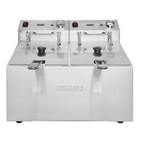 Buffalo Countertop Fryer with Timers - Twin Tank and Twin Basket - 2x5L