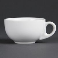 Olympia Whiteware Cappuccino Cups in White Porcelain - 200 ml - Pack of 12