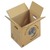 Paquet de 20 caisses déménagement simple cannelure en kraft écru - Dimensions : 55 x 35 x 30 cm