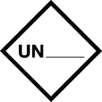 UN-Aufkleber - Schwarz/Weiß, 15 x 10 cm, Folie, Selbstklebend, B-7541, 1, Text