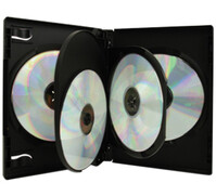 Boitier dvd noir pour 4 dvd pack 3
