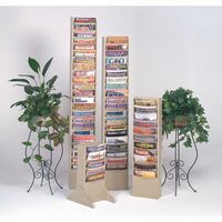 Metal literature display racks - 11 x A4 pockets, black