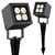 LED Erdspieß-Außenstrahler CUBE, IP65, 4x2W CREE, 3000K 480lm 35°, drehbar und schwenkbar, inkl. Kabel, anthrazit