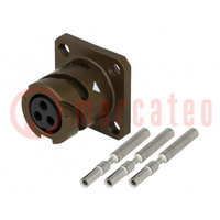 Connector: military; socket; female; PIN: 3; size 10SL; VG95234