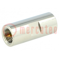Coupler; FME male,both sides; straight; 50Ω; Insulation: POM
