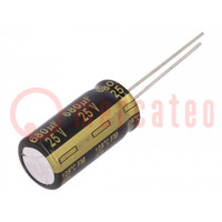Condensator: elektrolytisch; low ESR; THT; 680uF; 25VDC; Ø10x20mm