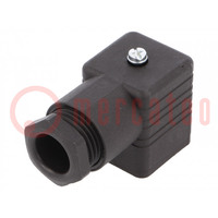 Connector: valve connector; plug; form A; 18mm; female; PIN: 4; 16A
