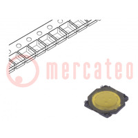 Microconmutador TACT; SPST; Pos: 2; 0,05A/12VCC; SMT; 1,6N; 0,35mm