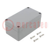 Enclosure: multipurpose; X: 65mm; Y: 115mm; Z: 55mm; ABS; light grey