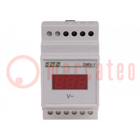 Voltmeter; digitaal,montage; 100÷265V; op DIN-rail; True RMS; LED