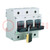 Switch-fuse; Poles: 3; for DIN rail mounting; 63A