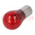Filament lamp: automotive; BA15S; red; 12V; 21W; VISIONPRO