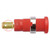 Socket; 2mm banana; 10A; red; on panel; Plating: gold-plated; 3mΩ